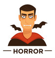 movie genre horror cinema icon of vampire vector image