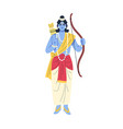 indian god rama hindu divine archer character vector image vector image