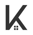 k property home real estate or house logo vector image