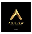 luxury gold letter a arrow logo premium elegant vector image vector image