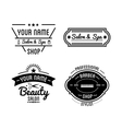 set of vintage barber shop logo and beauty spa vector image