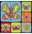 cartoon butterflies set vector image vector image