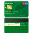 Credit card front and back side Royalty Free Vector Image