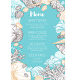 marine seashells sketch menu wedding party vector image vector image