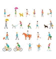people on the street vector image