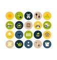 flat icons set 26 vector image