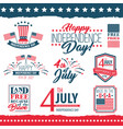 independence day of the united states poster set vector image