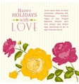 invitation with roses vector image
