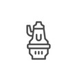 sewage pump line icon vector image