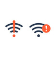 wifi bad connection problem icon lost network vector image vector image