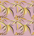 marihuana plant bloom background seamless pattern vector image vector image
