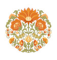 tradition mughal motif fantasy flowers vector image