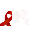 world aids day concept banner template with red vector image