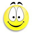 a happy smiley face button vector image