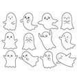 cute kawaii ghost spooky halloween ghosts vector image vector image