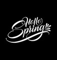 hand drawn lettering hello spring elegant modern vector image