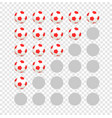soccer balls rating template isolated vector image vector image