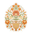 tradition mughal motif fantasy flowers vector image