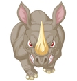 angry rhino cartoon character vector image