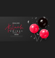 black friday sale background with balloons vector image