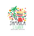 jamaica island logo template original design vector image
