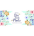 mothers day watercolor spring flower spanish card vector image vector image