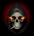smoking kills skull death 02 vector image