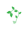 abstract bulb leaf symbol vector image vector image