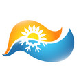 air conditioner flame and water design vector image vector image