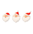 happy smiling santa claus head with red hat vector image