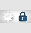 data security cyber or information privacy vector image