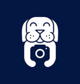 dog photography logo vector image