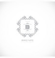 luxury monogram logo vector image