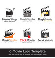 movie logo template vector image vector image