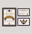 sea wedding invitation templates vector image