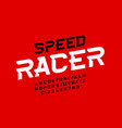 sport style font design speed alphabet letters vector image vector image