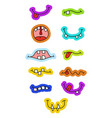funny mouths vector image vector image