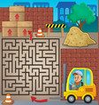 maze 3 with fork lift truck theme vector image vector image