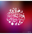 merry christmas lettering typography text design vector image