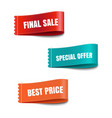 sale labels isolated vector image