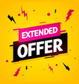 dynamic extended offer label vector image