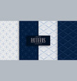 japanese sashiko pattern set in gray and indigo vector image