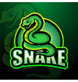 snake mascot esport logo design vector image