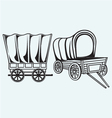 vintage wagon to transport vector image