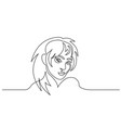 abstract portrait closeup of pretty young woman vector image