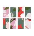 abstract shapes vertical background template vector image
