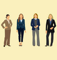 businesswomen in suits vector image vector image