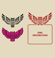 owl decoration vector image