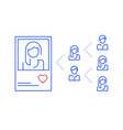 social media influence popular person profile vector image