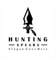 vintage rustic hipster arrowhead spear hunting vector image